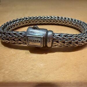 Kuzzoi Silver Braided Bracelet